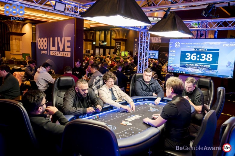 888poker LIVE Coventry 2023 poker room