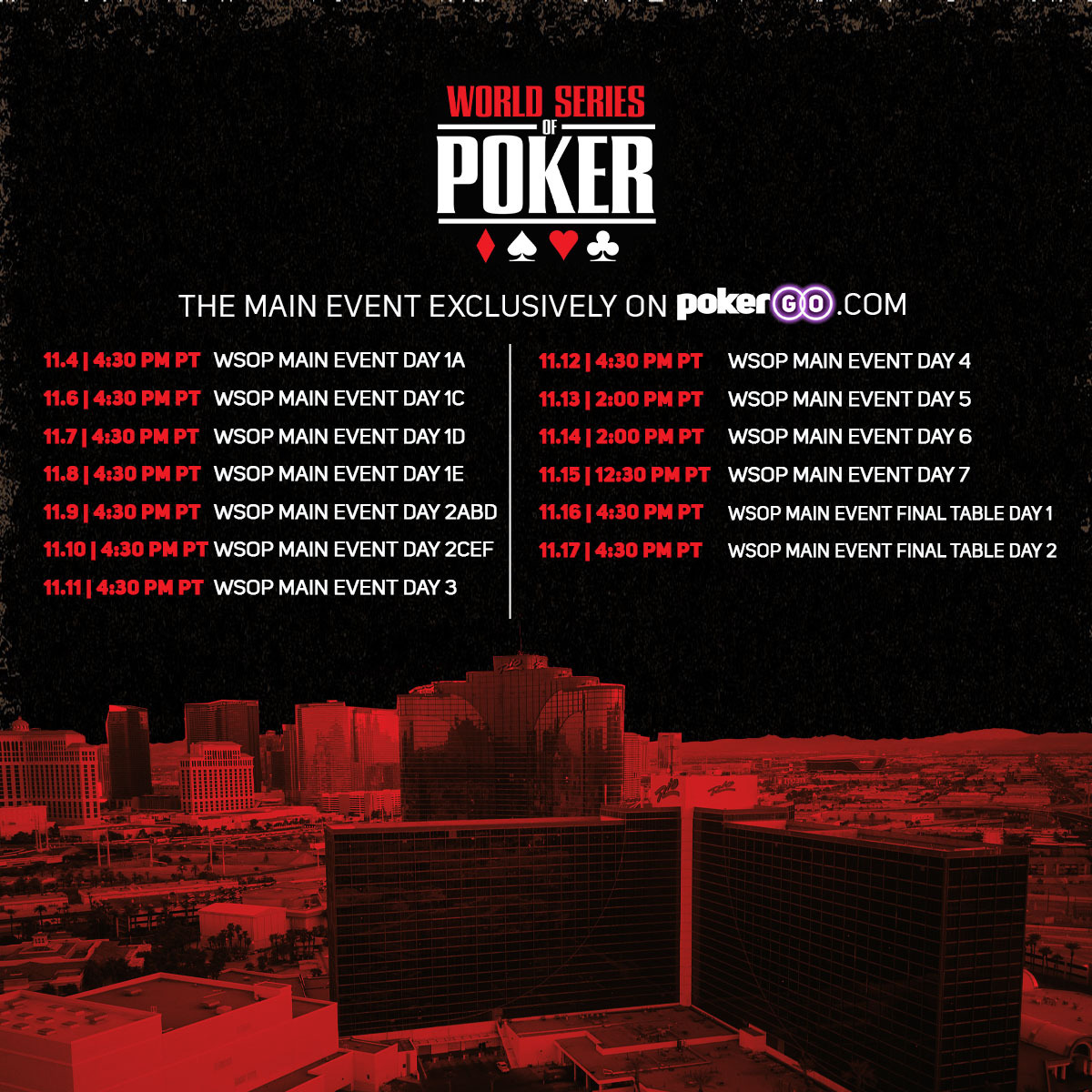 Main Event 2021 Poker Go