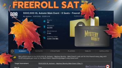 freeroll satelite Main Event Autumn 2024