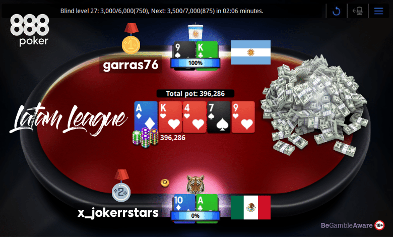 garras76 argentina latam league 888poker