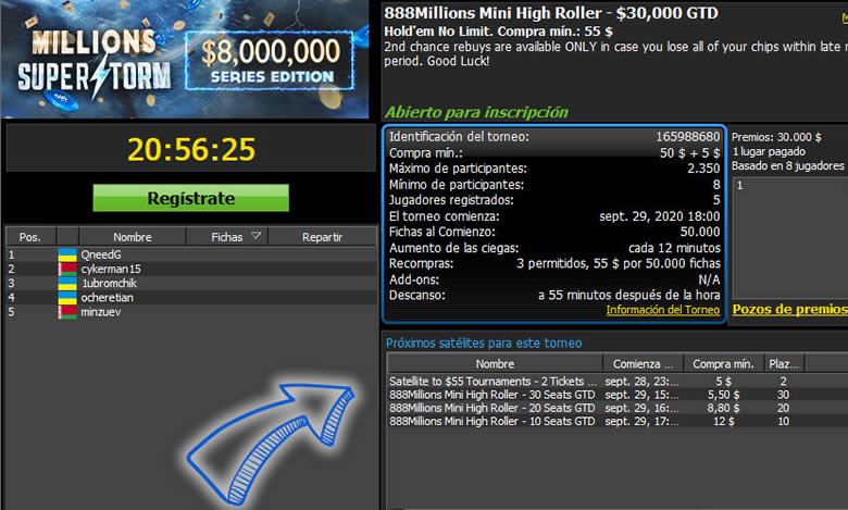 high roller 888 poker overlay millions