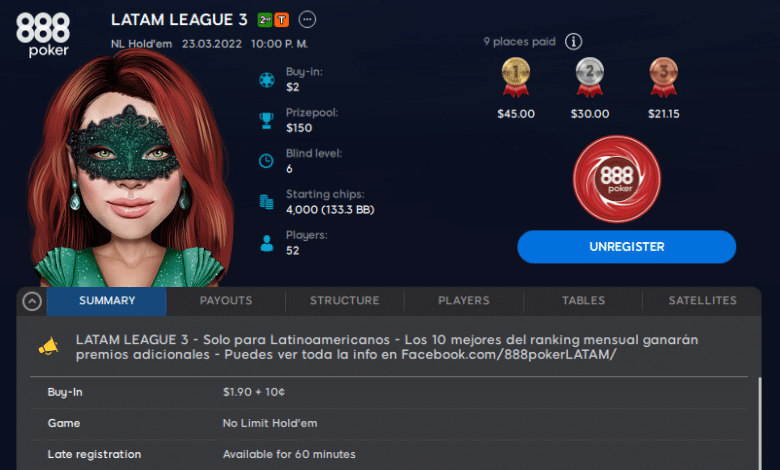 liga latinoamericana 888poker latam